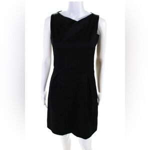 Alexander McQueen Black Wool Blend Dress Sz 42